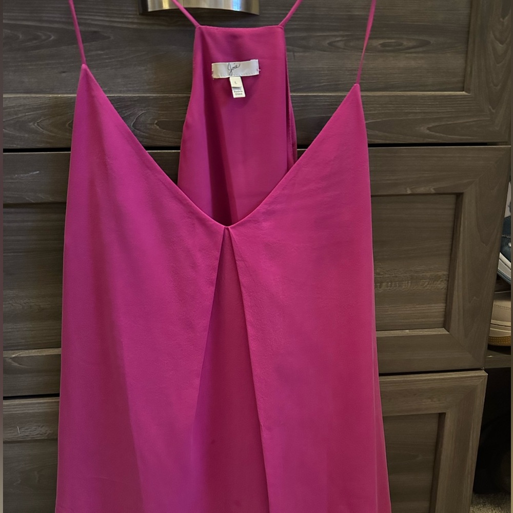 100% Silk Blouse Fushia